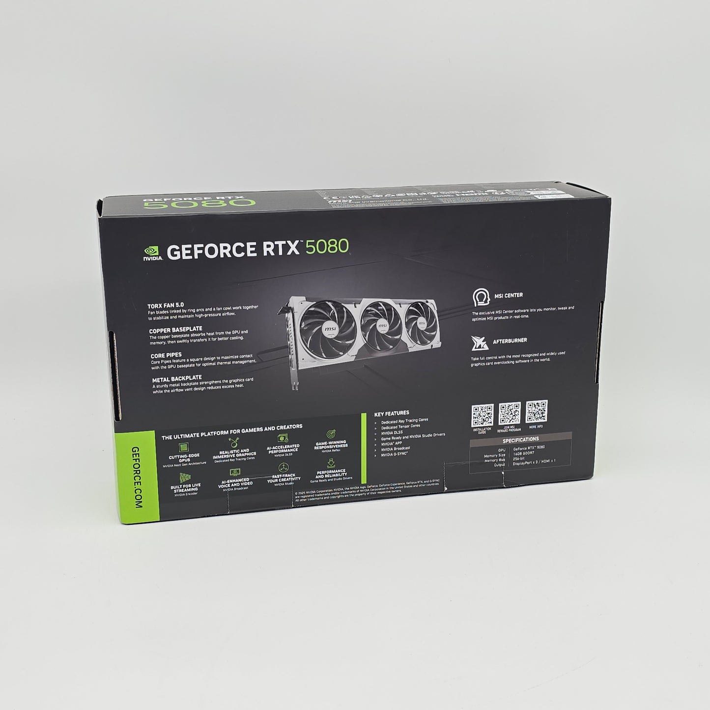 RTX 5080 MSI Ventus 3x OC 16GB, NVIDIA Gaming Graphics Card GPU