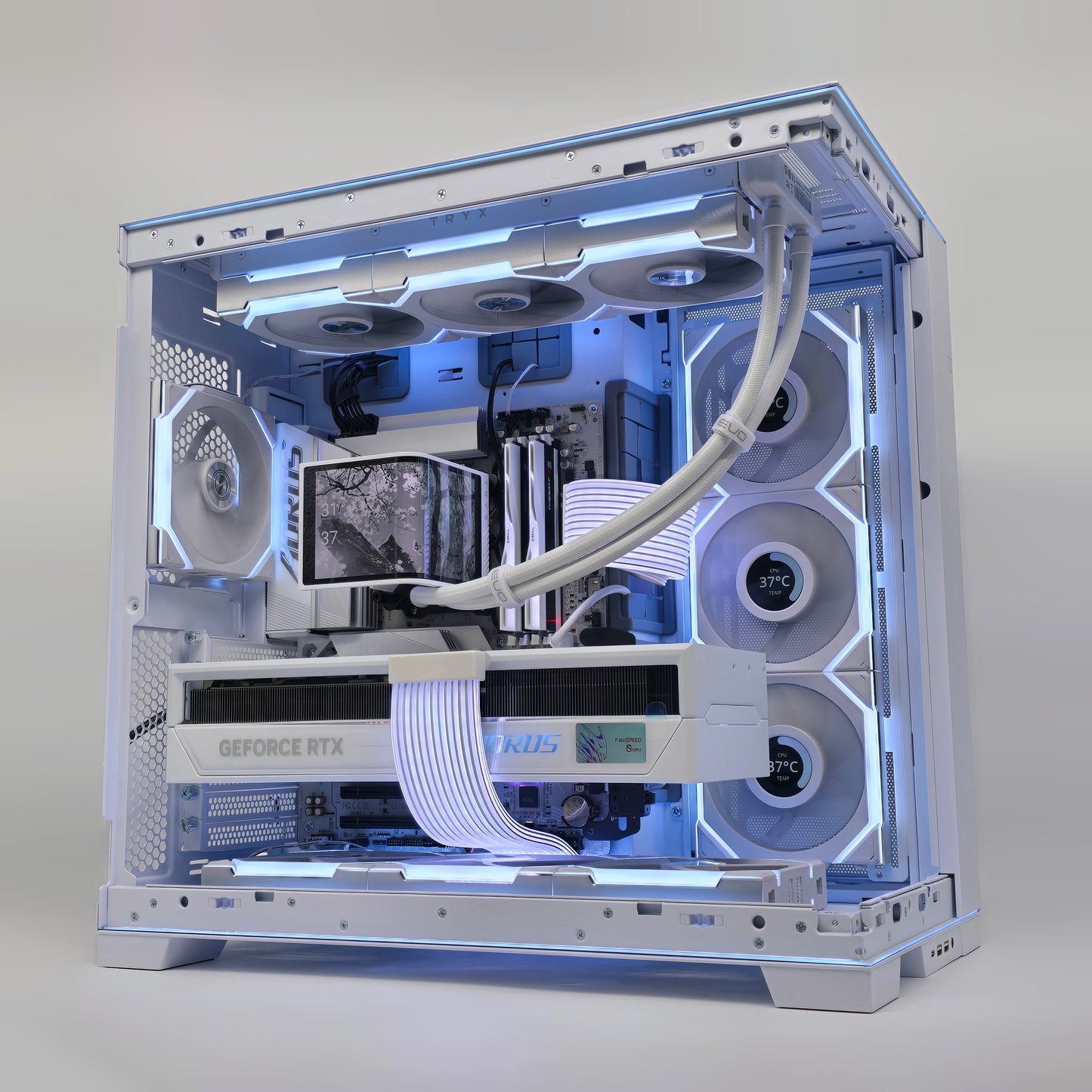 RTX 5090, Ryzen 9800X3D, 4TB NVMe, 64GB DDR5, Custom White Liquid Cooled Gaming PC
