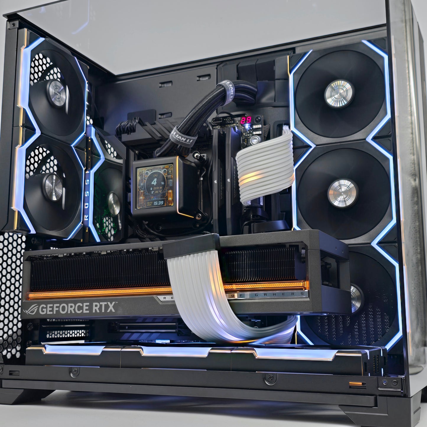 RTX 5090 ASTRAL, Ryzen 9800X3D, 64GB DDR5, Custom LCD Liquid Cooled Gaming PC