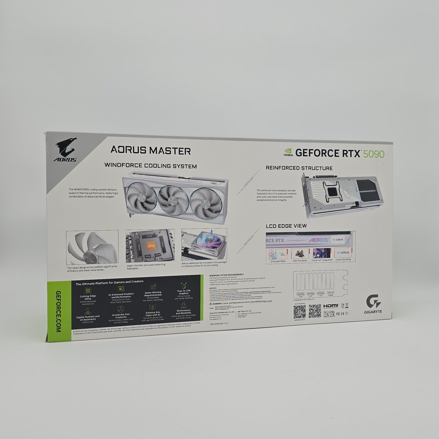RTX 5090 Gigabyte Aorus Master White 32GB, NVIDIA Gaming Graphics Card GPU