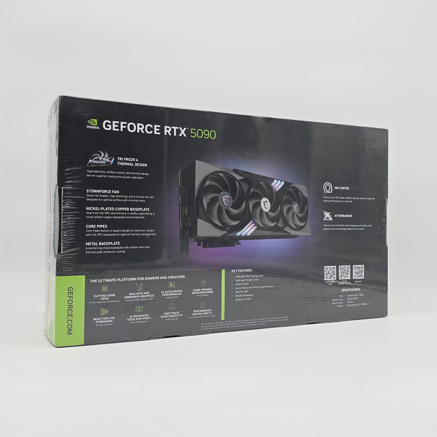 RTX 5090 MSI Gaming Trio OC 32GB, NVIDIA Gaming Graphics Card GPU