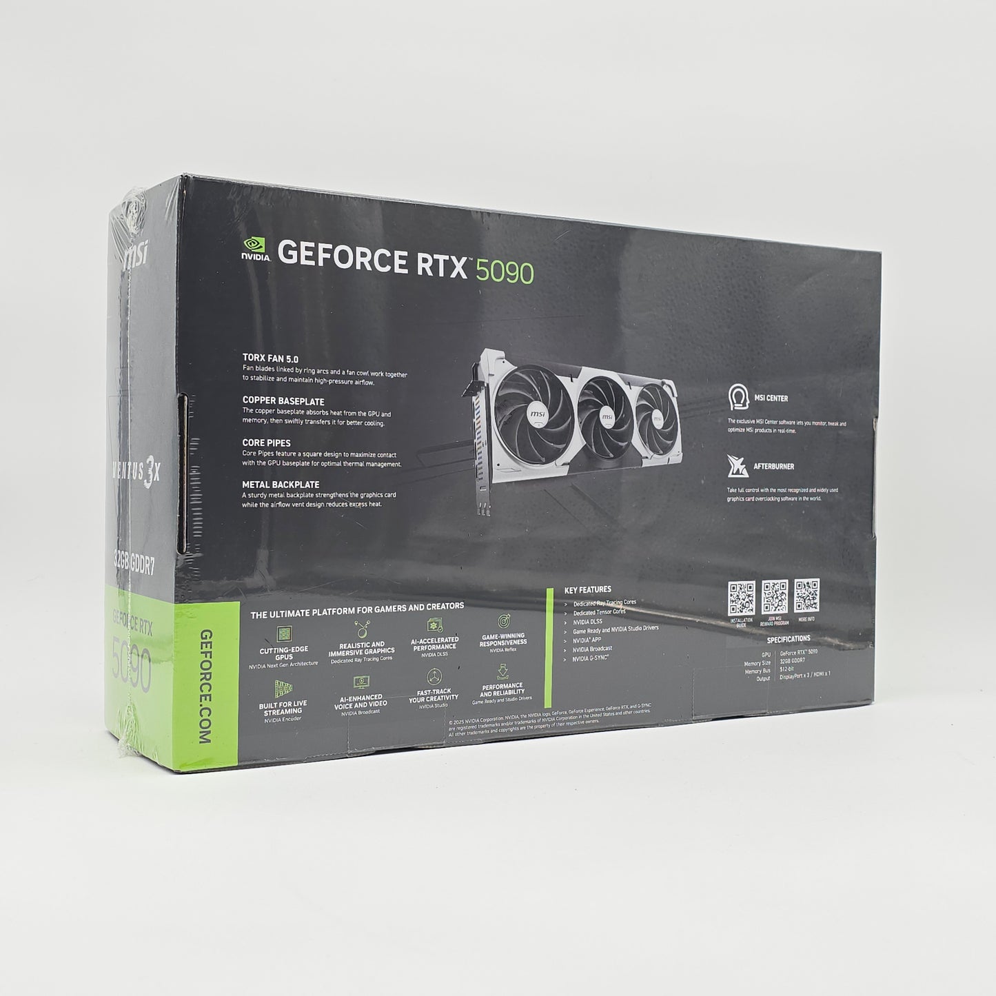 RTX 5090 MSI VENTUS 3x OC 32GB, NVIDIA Gaming Graphics Card GPU