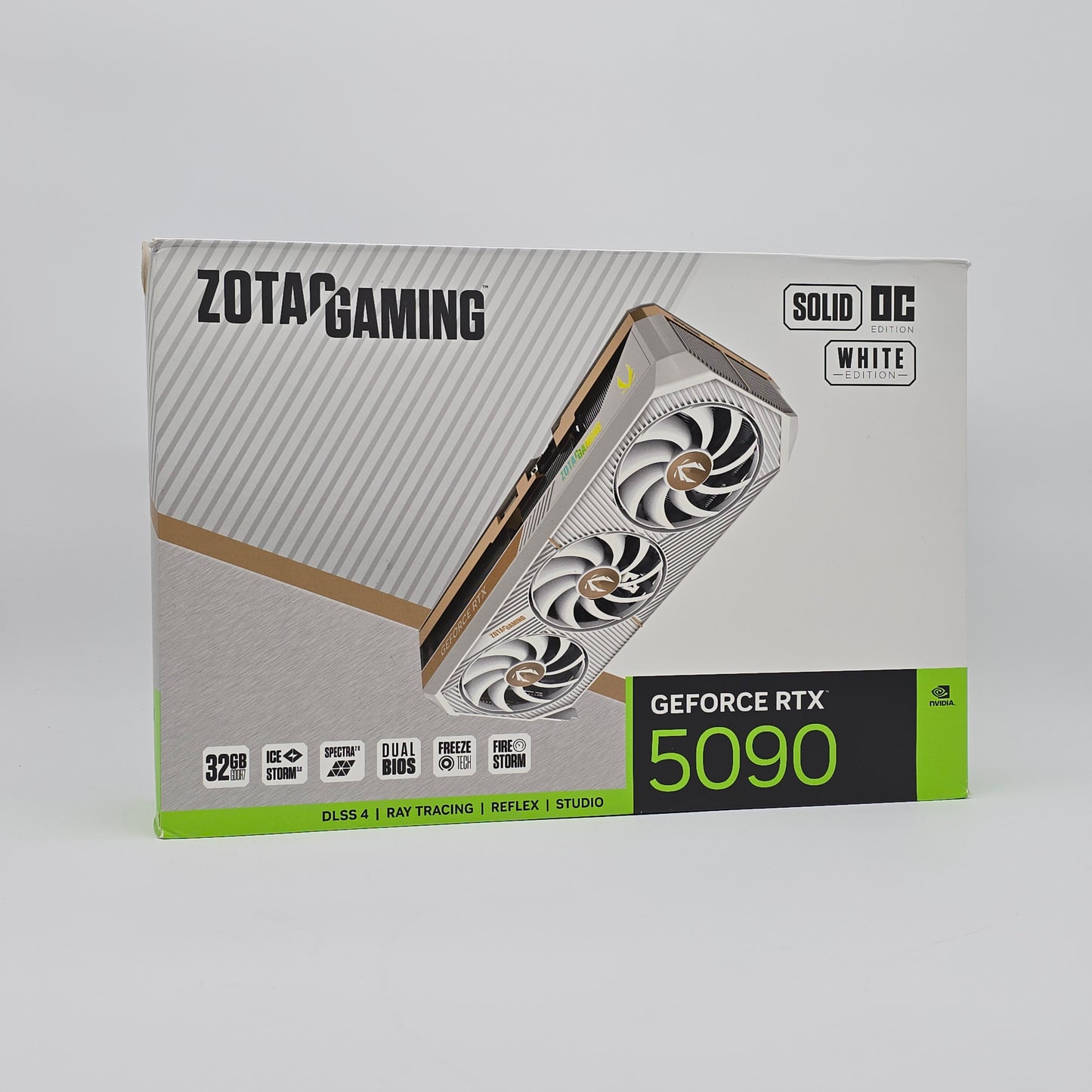 RTX 5090 Zotac Solid OC White 32GB, NVIDIA Gaming Graphics Card GPU