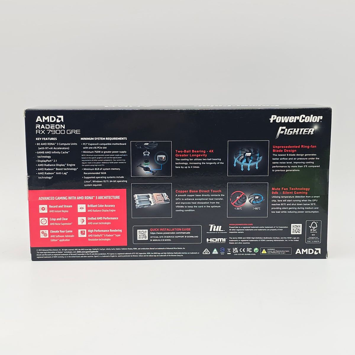 RX 7900 GRE Powercolor Fighter 16GB, AMD Gaming Graphics Card GPU