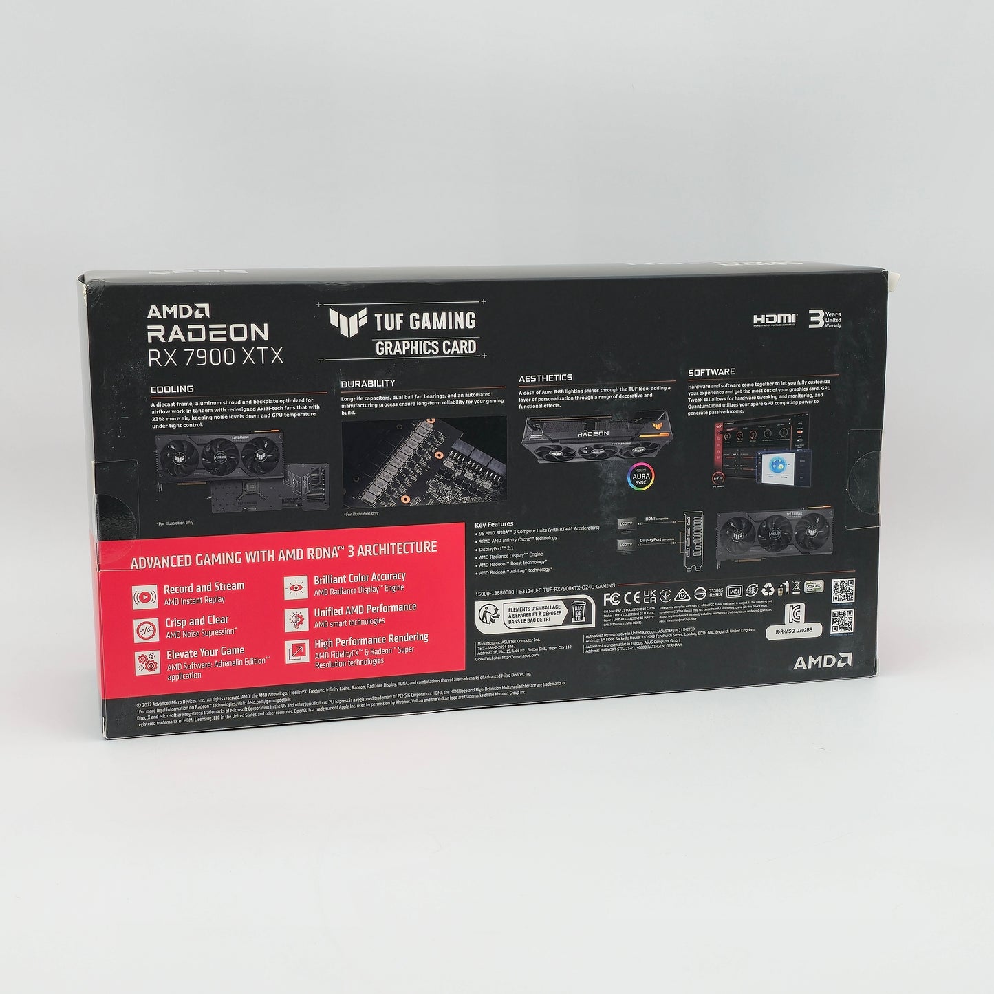RX 7900 XTX ASUS TUF OC 24GB, AMD Radeon Gaming Graphics Card GPU