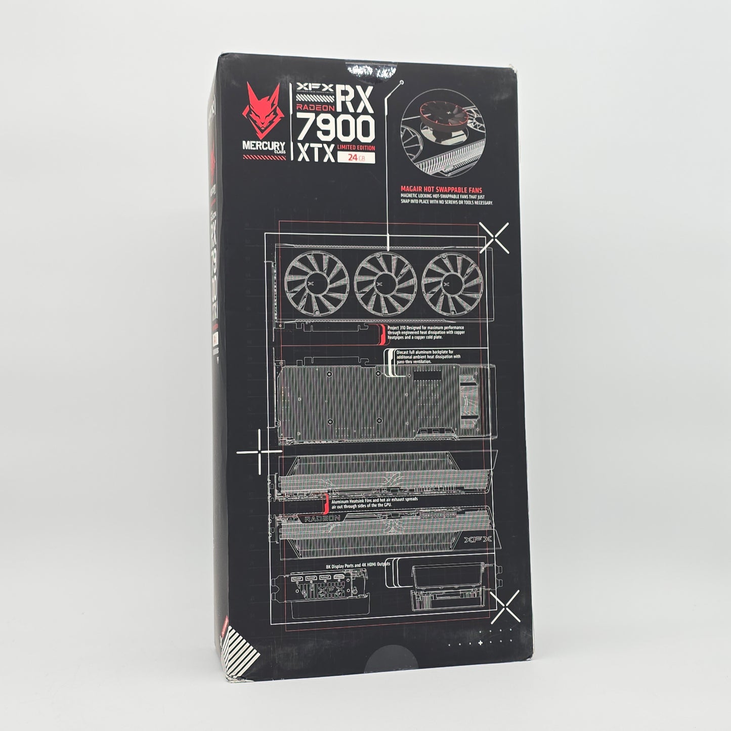 RTX 7900 XTX XFX Mercury Magnetic Air Limited Edition 24GB, AMD Gaming Graphics Card GPU, 7900XTX