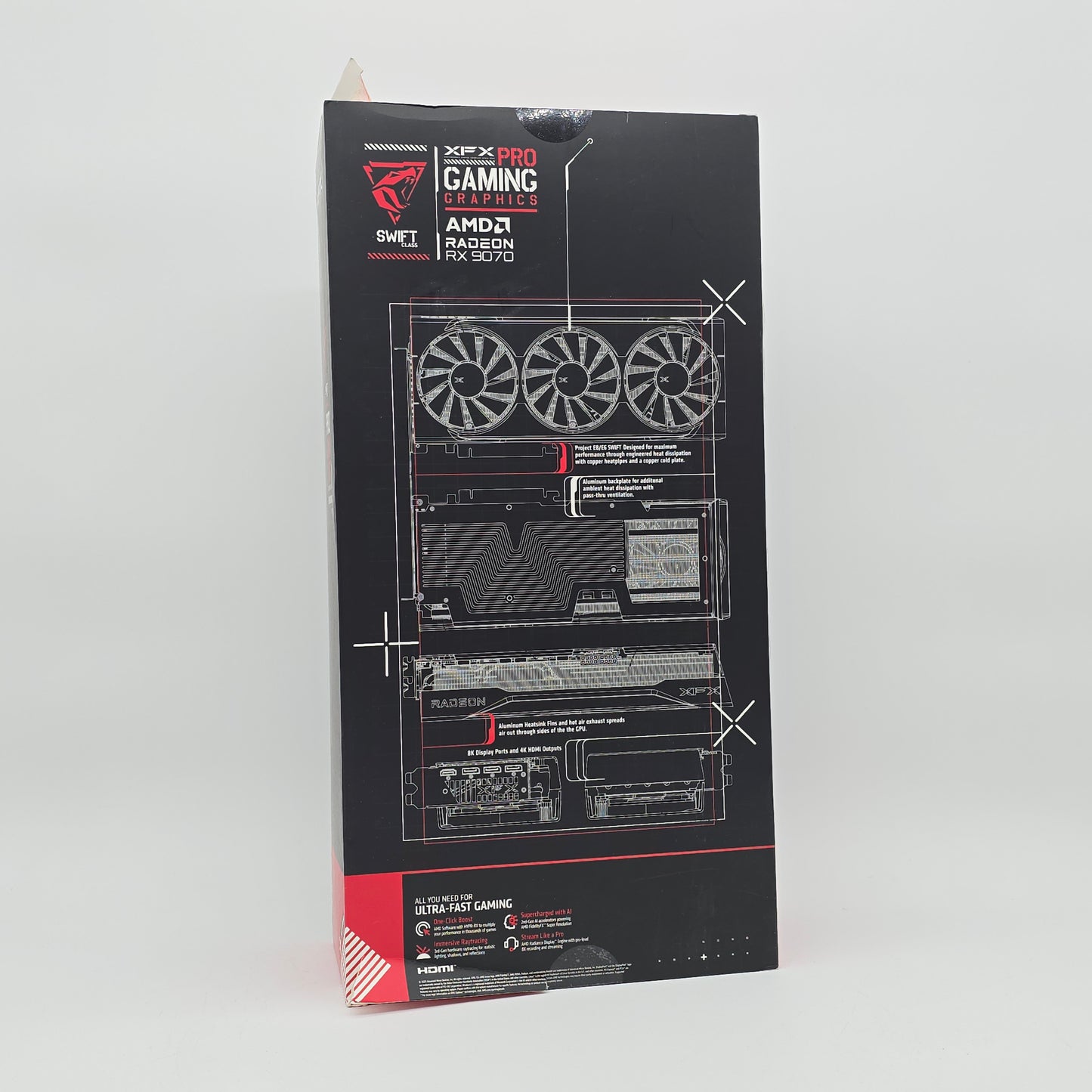 RX 9070 XFX SWIFT OC 16GB, AMD Radeon Gaming Graphics Card GPU