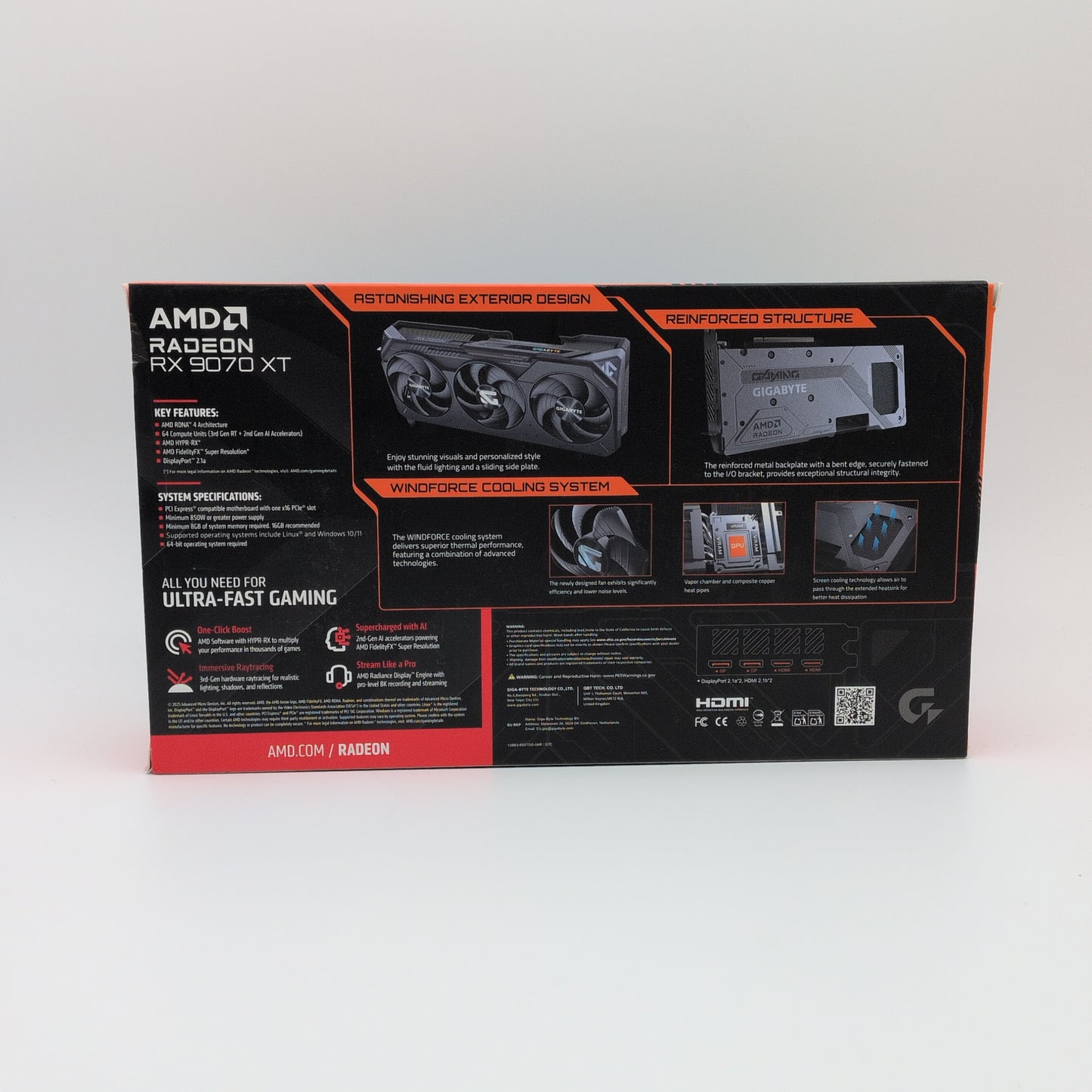 RX 9070 XT Gigabyte Gaming OC 16GB, AMD Radeon Gaming Graphics Card GPU