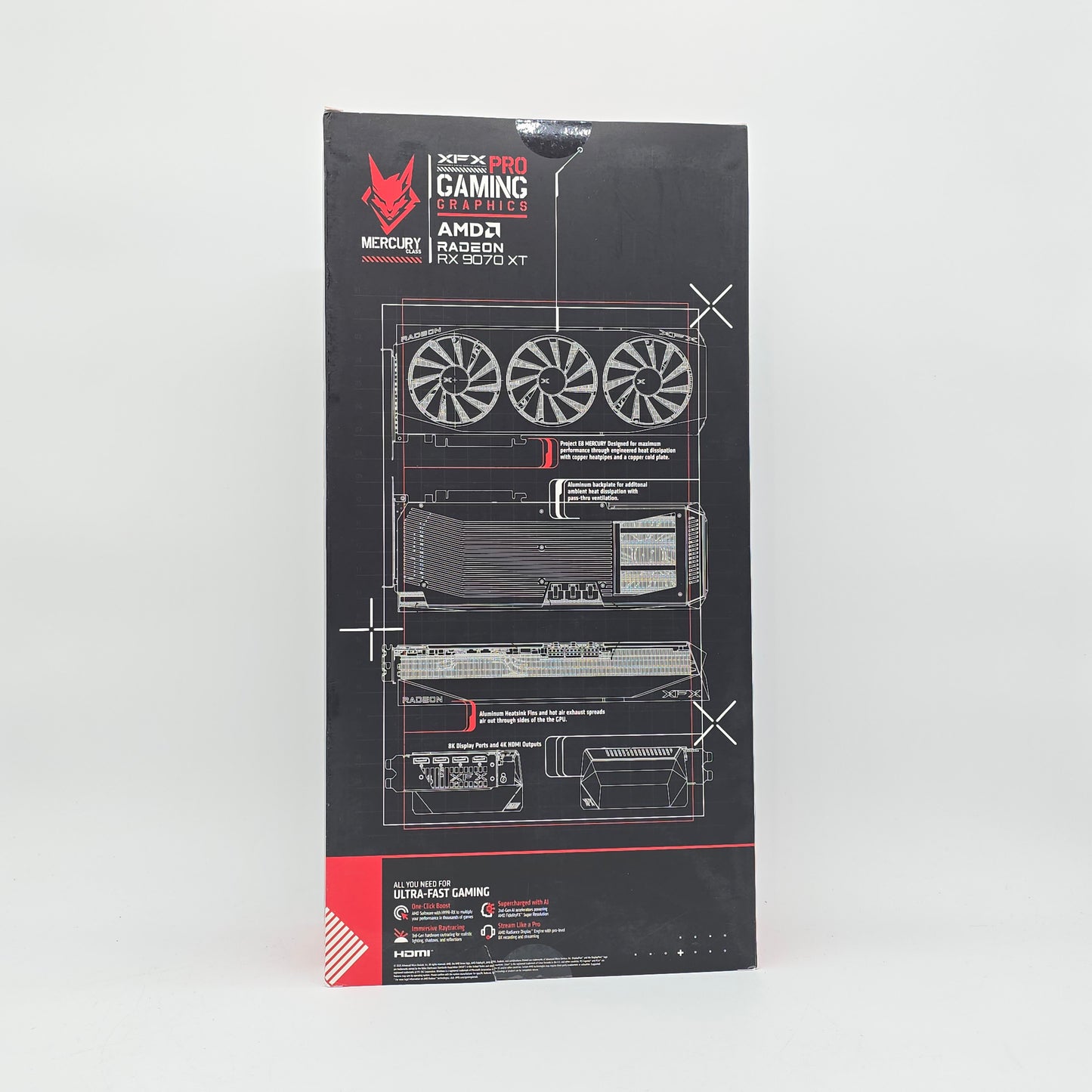 RX 9070XT XFX Mercury OC RGB 16GB, AMD Radeon Gaming Graphics Card GPU