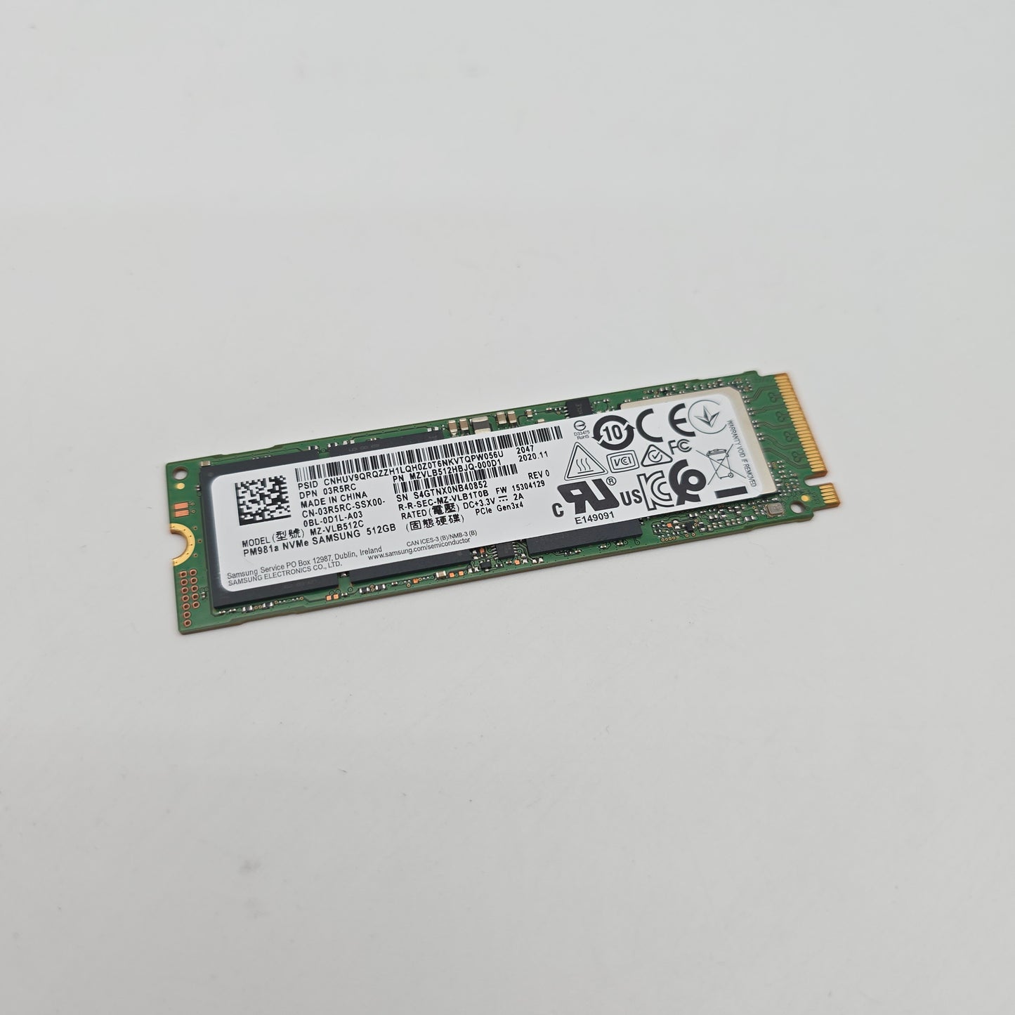 Samsung 512GB M.2 NVMe SSD Storage