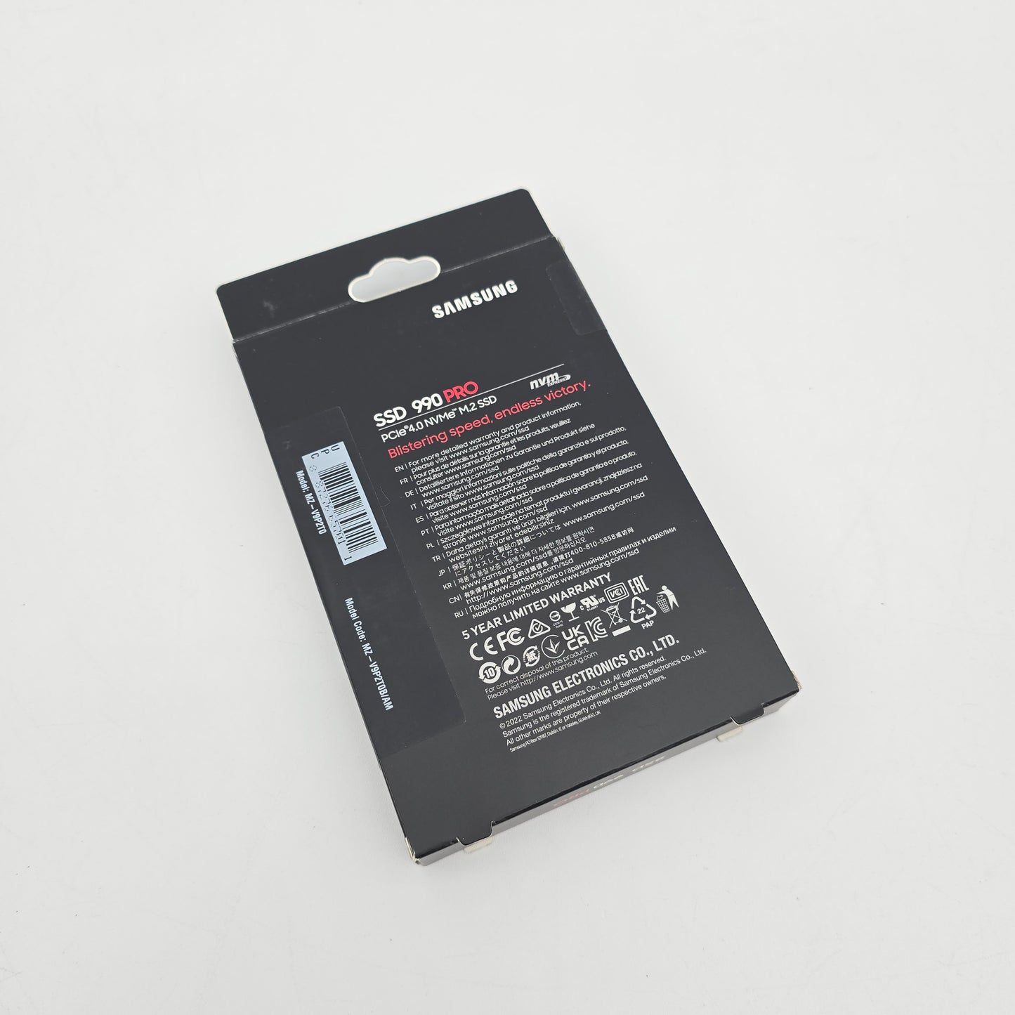 Samsung 990 Pro 2TB NVMe SSD, M.2 PCIe Gen4, 7,450 MB/s