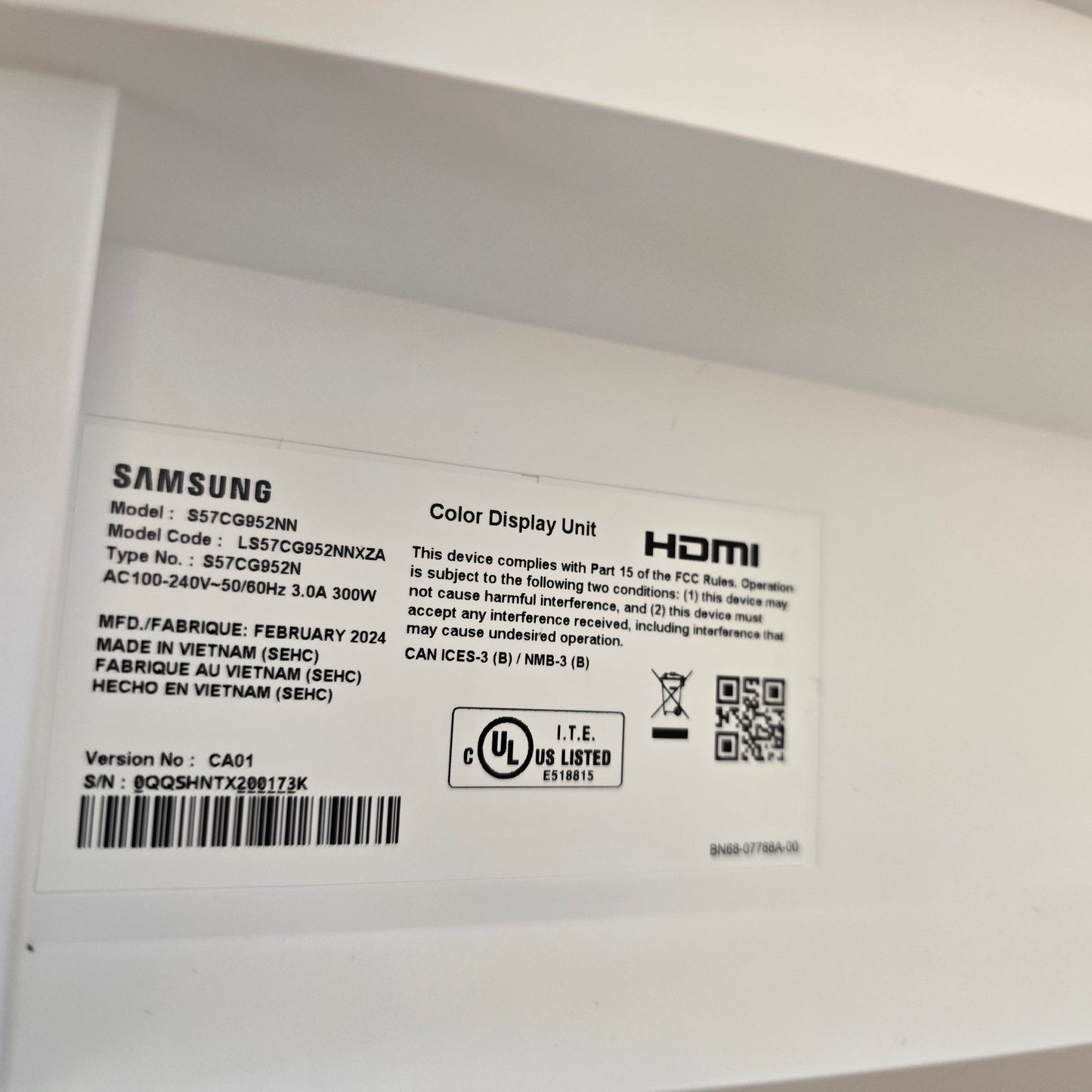 Samsung Odyssey Neo G9 57" Dual 4K UHD 240Hz, 1ms, Quantum Mini LED, Super Ultrawide PC Gaming Monitor