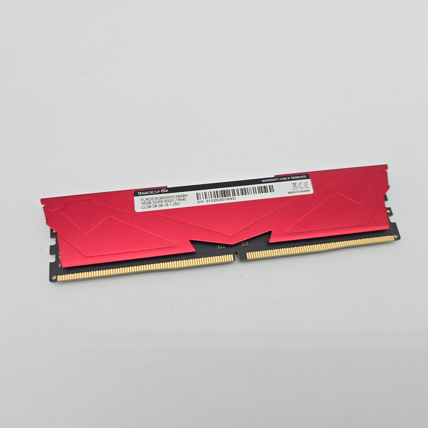 Teamgroup T-Force 16GB DDR5, 6000MHz, CL38, Desktop Gaming Memory RAM (1x16GB)