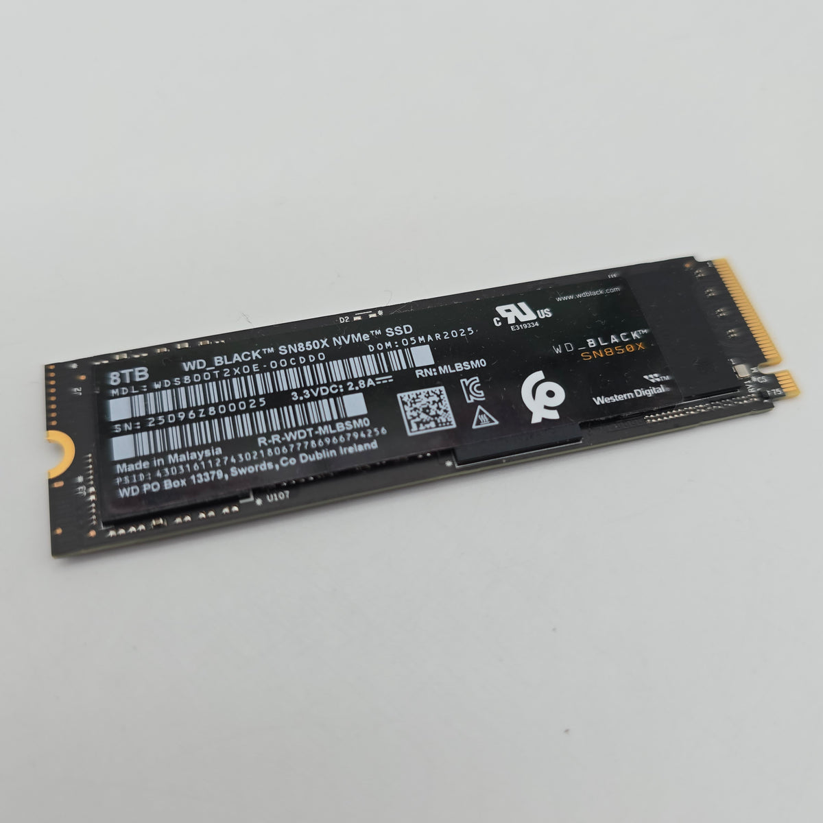 WD Black SN850X 8TB M.2 NVMe Gen4 SSD