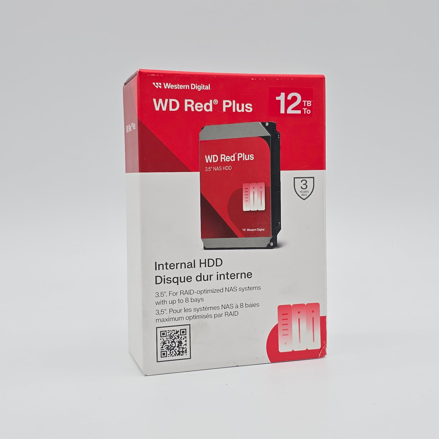 Western Digital 12TB WD Red Plus NAS Internal Hard Drive HDD - 7200 RPM, SATA 6 GB/s