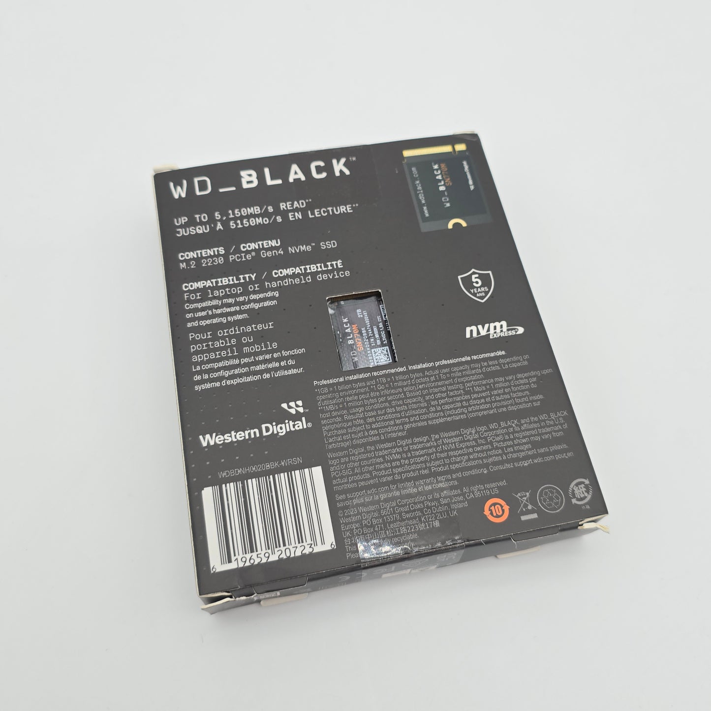 Western Digital WD_Black SN770M 2TB, M.2 2230 NVMe SSD Storage