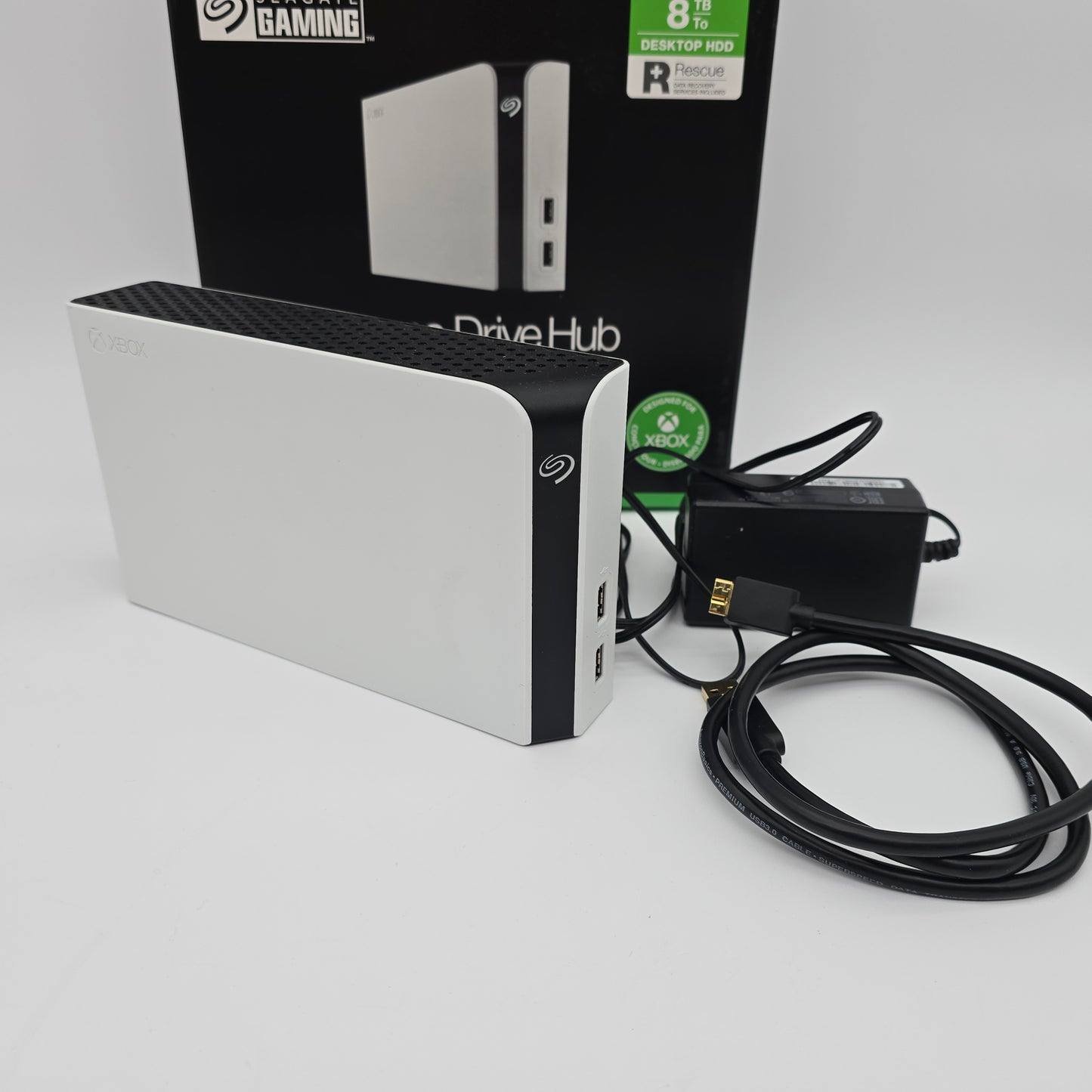 Seagate Game Drive Hub for Xbox 8TB Storage, External Hard Drive, White
