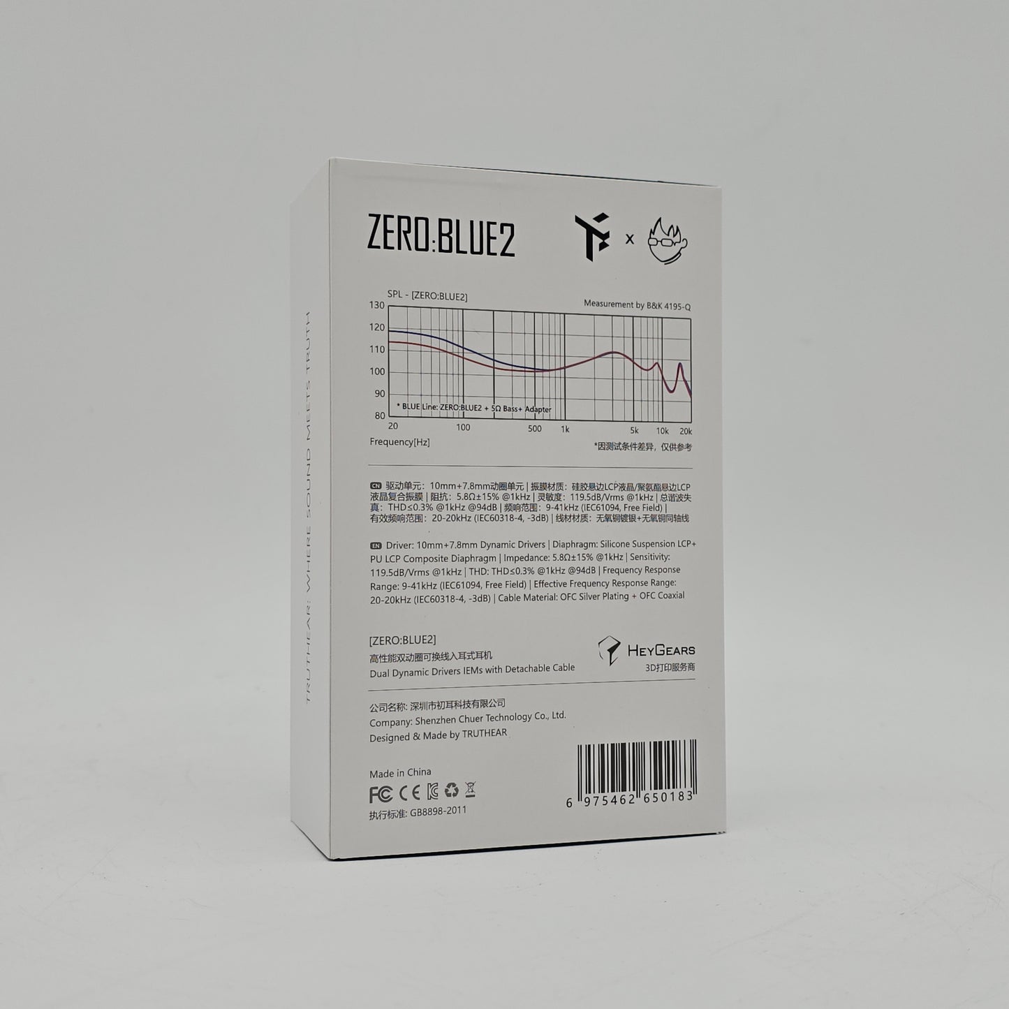 Truthear Zero Blue 2 x Crinicle, IEM Dual Dynamic Driver Headphones