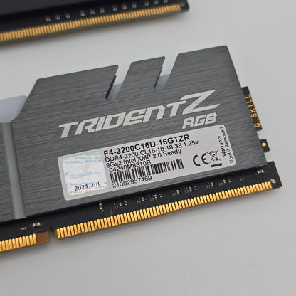 16GB G.Skill TridentZ RGB DDR4 RAM, 2x8GB Sticks, 3200MHz, CL16