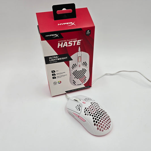 HyperX Pulsefire Haste Wired Gaming Mouse, White and Pink