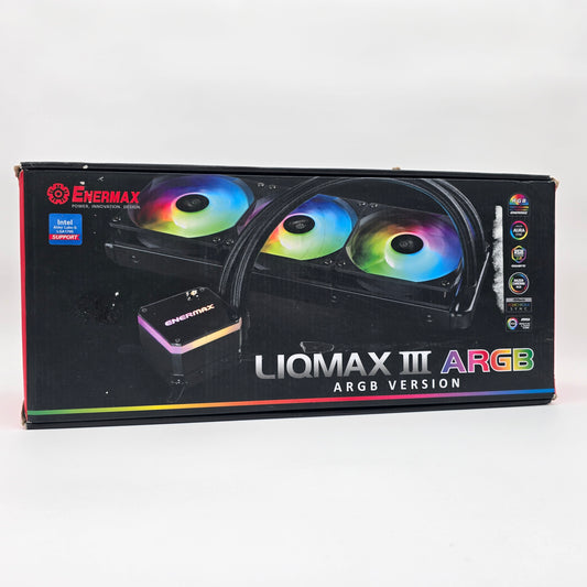 Enermax Liqmax III ARGB 360mm Liquid Cooler AIO, Black, LGA 1700, AM5, more