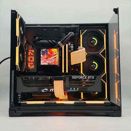 RTX 5090, Ryzen 9800X3D, 96GB DDR5, 4TB NVMe SSD, OLED Panoramic AIO, Custom Liquid Cooled Gaming PC