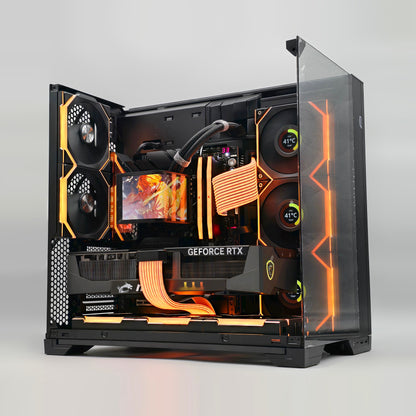 RTX 5090, Ryzen 9800X3D, 96GB DDR5, 4TB NVMe SSD, OLED Panoramic AIO, Custom Liquid Cooled Gaming PC