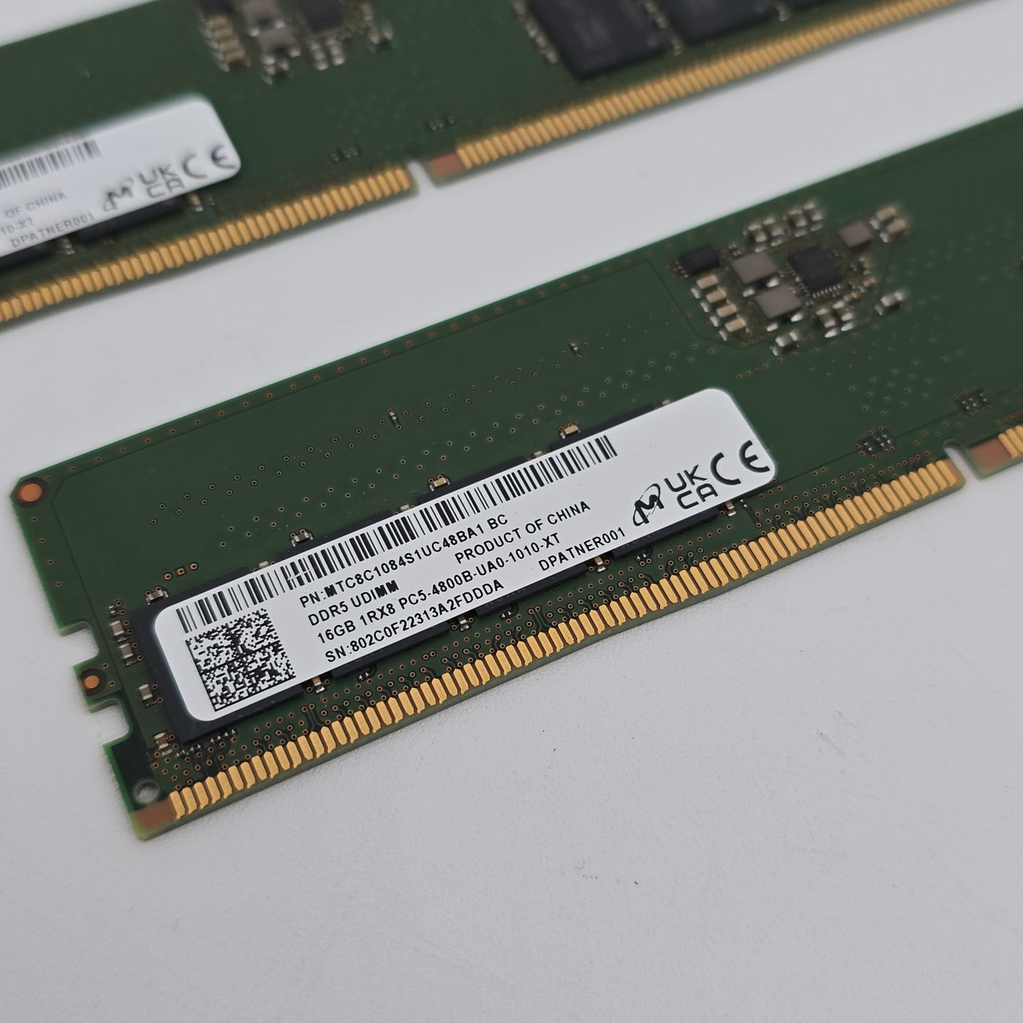 32GB DDR5 RAM 2x16GB, 4800MHz, Micron Memory from Alienware Aurora PC
