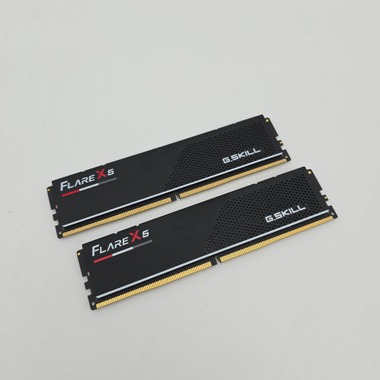 32GB G.Skill FlareX5 DDR5 RAM, 6000MHz 2x16GB CL30-38-38-96 Desktop Computer Memory
