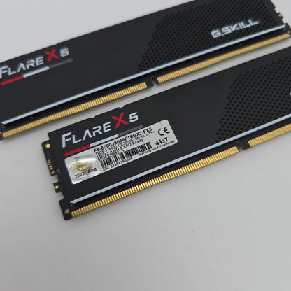32GB G.Skill FlareX5 DDR5 RAM, 6000MHz 2x16GB CL30-38-38-96 Desktop Computer Memory