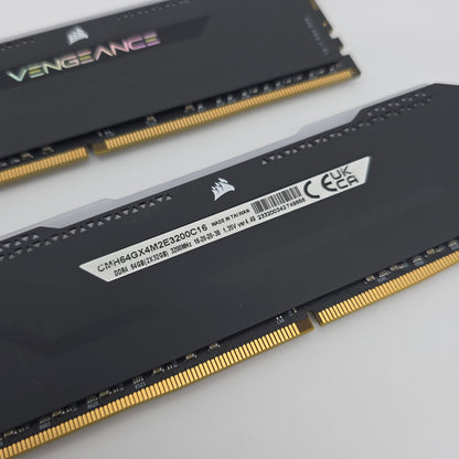 64GB Corsair DDR4 Vengeance RGB Pro 2x32GB CL16, 3200MHz, Desktop Computer Memory RAM