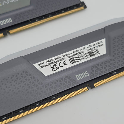 Corsair Vengeance RGB Pro 64GB RAM, 5600MHz, CL40-40-40-77, 2x32GB Memory Sticks