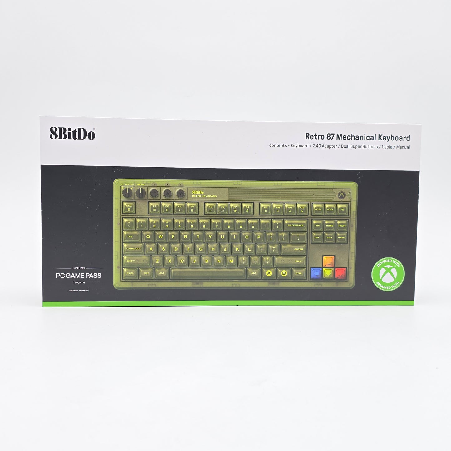 8BitDo Retro 87 Xbox Mechanical RGB Backlit Gaming Keyboard, Kailh Jellyfish X Switches