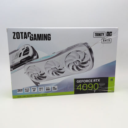 RTX 4090 Zotac Gaming Trinity OC White 24GB, NVIDIA Gaming Graphics Card GPU