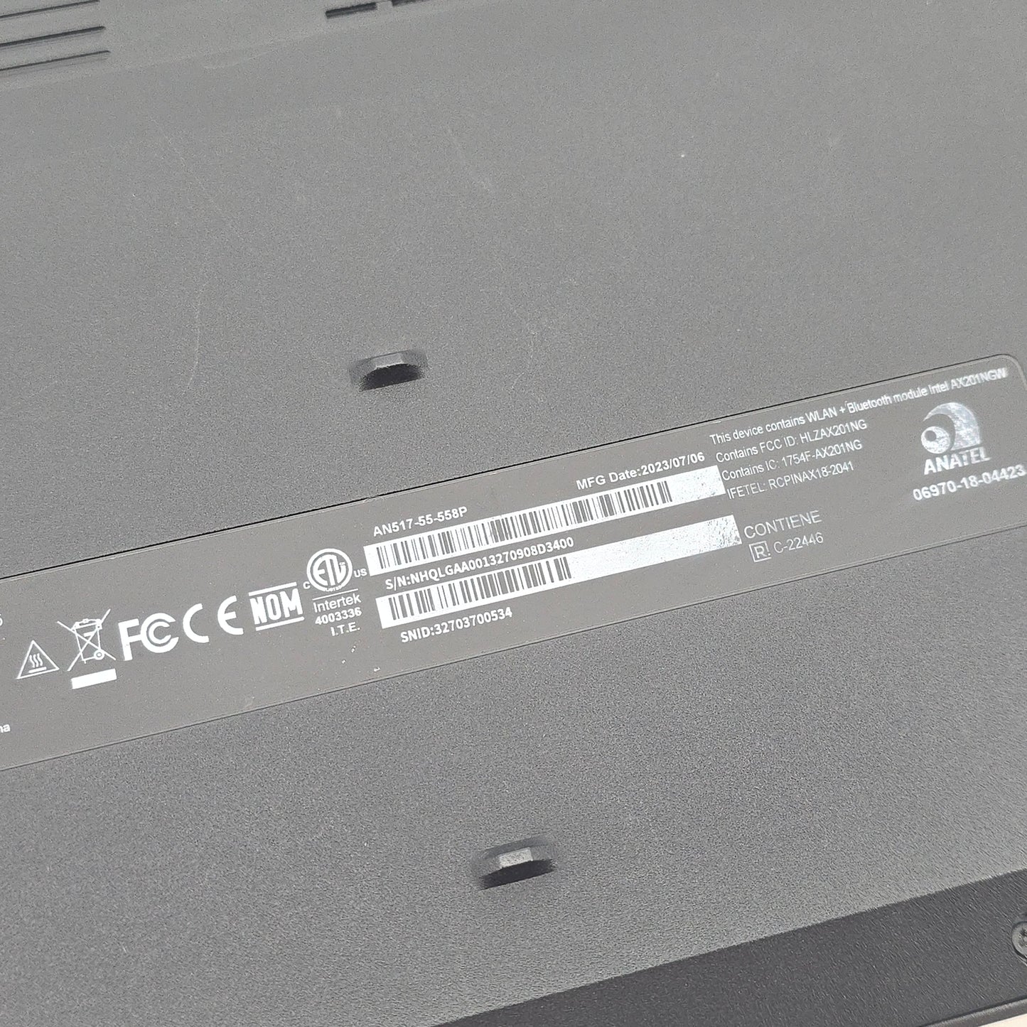Acer Nitro AN15 *AS-IS/For Parts*, RTX 4050, Intel i5-12450H, 144Hz Gaming Laptop