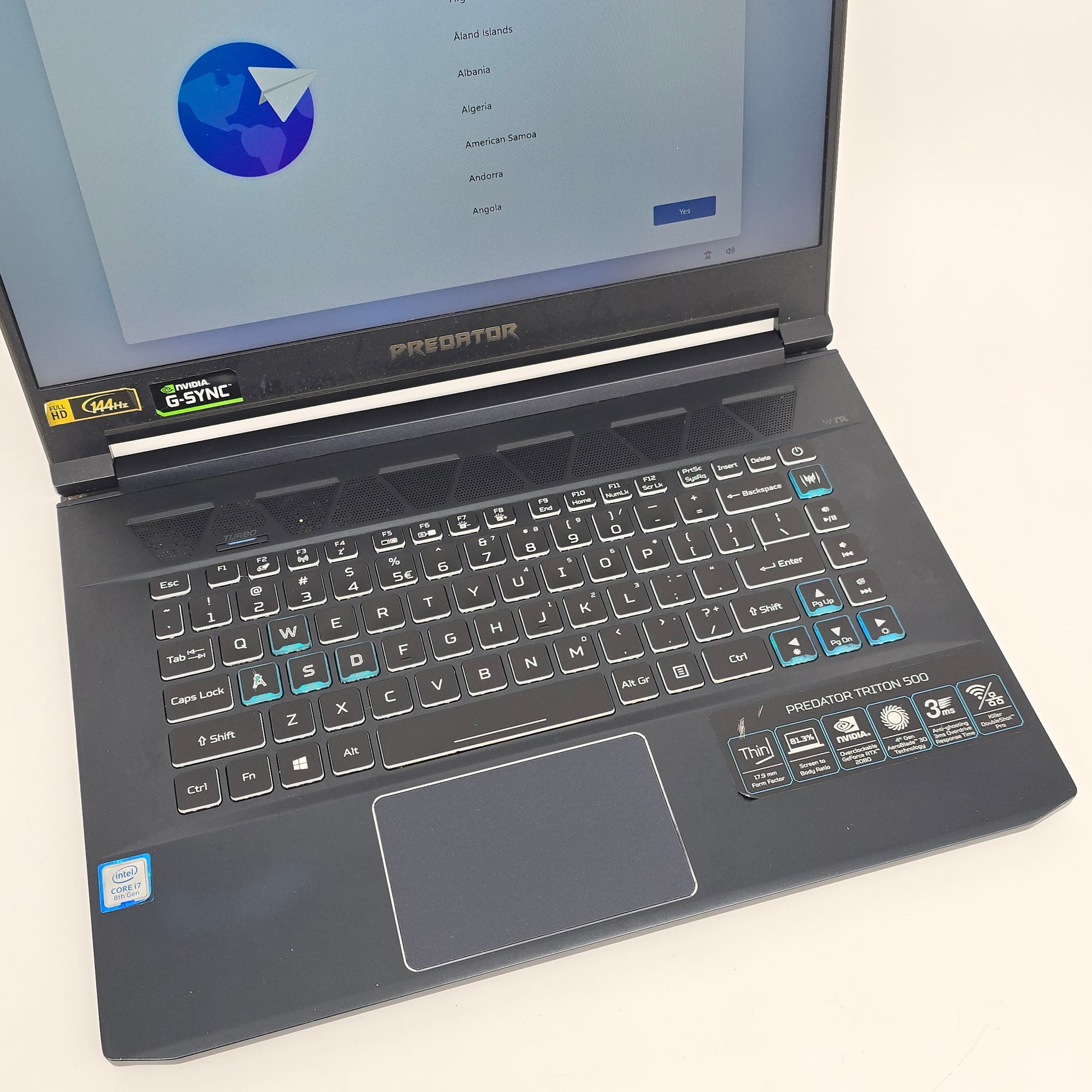 Acer Predator Triton 500, RTX 2080 Max-Q, Intel i7-8750H, 16GB RAM