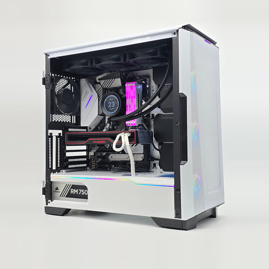 AMD RX 6800 16GB, Ryzen 7 3700X, 32GB DDR4, LCD AIO, 1TB NVMe, Custom White Gaming PC