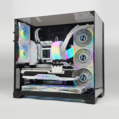RX 7900 XTX, Ryzen 9 5900X, 32GB RAM, Lian Li O11 Vision Chrome Custom Liquid Cooled Gaming PC