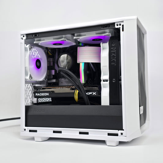 AMD RX 6600, Ryzen 5 4600G, 16GB RAM, 1TB NVMe, Mini-ITX Liquid Cooled Gaming PC