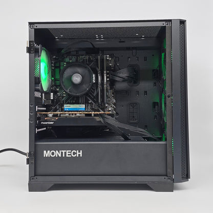 AMD RX 6600, Ryzen 5 5500, 16GB DDR4, Montech Air Gaming PC