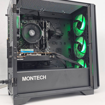 AMD RX 6600, Ryzen 5 5500, 16GB DDR4, Montech Air Gaming PC
