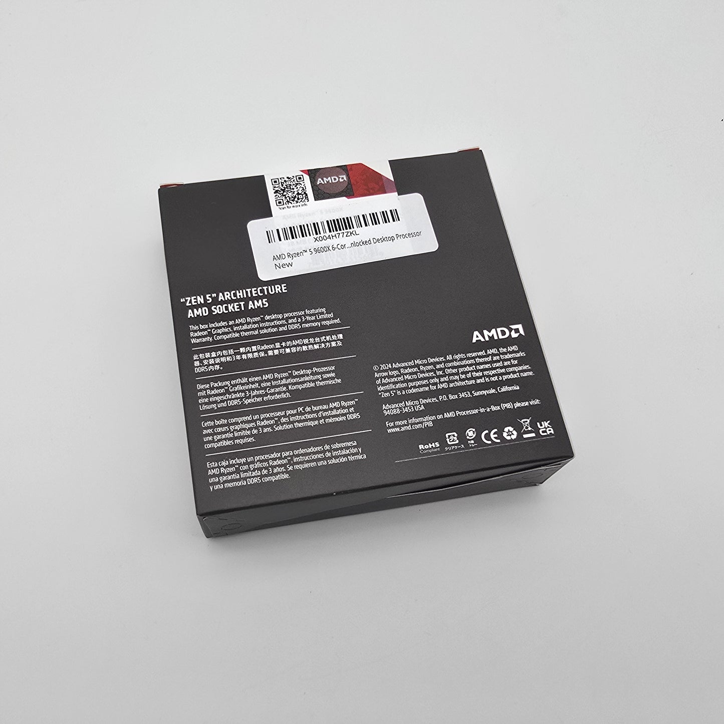 AMD Ryzen 5 9600X, AMD Radeon Socket AM5 Gaming Processor CPU