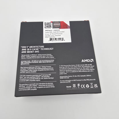 AMD Ryzen 7 9800X3D, Socket AM5 Gaming Processor CPU