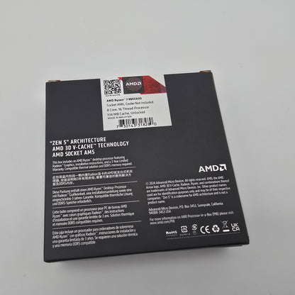 AMD Ryzen 7 9850X3D, Socket AM5, Gaming Processor CPU