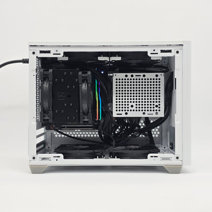 AMD Ryzen 9 7950X3D, 96GB DDR5, 2TB NVMe, Mini-ITX White Workstation Gaming PC