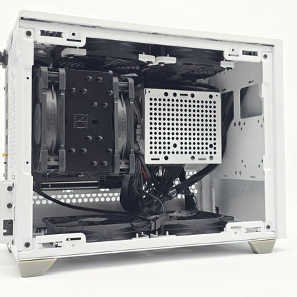 AMD Ryzen 9 7950X3D, 96GB DDR5, 2TB NVMe, Mini-ITX White Workstation Gaming PC