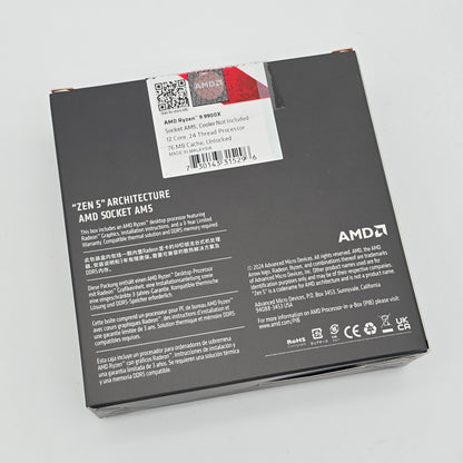 AMD Ryzen 9 9900X, Socket AM5, Desktop Gaming Processor CPU
