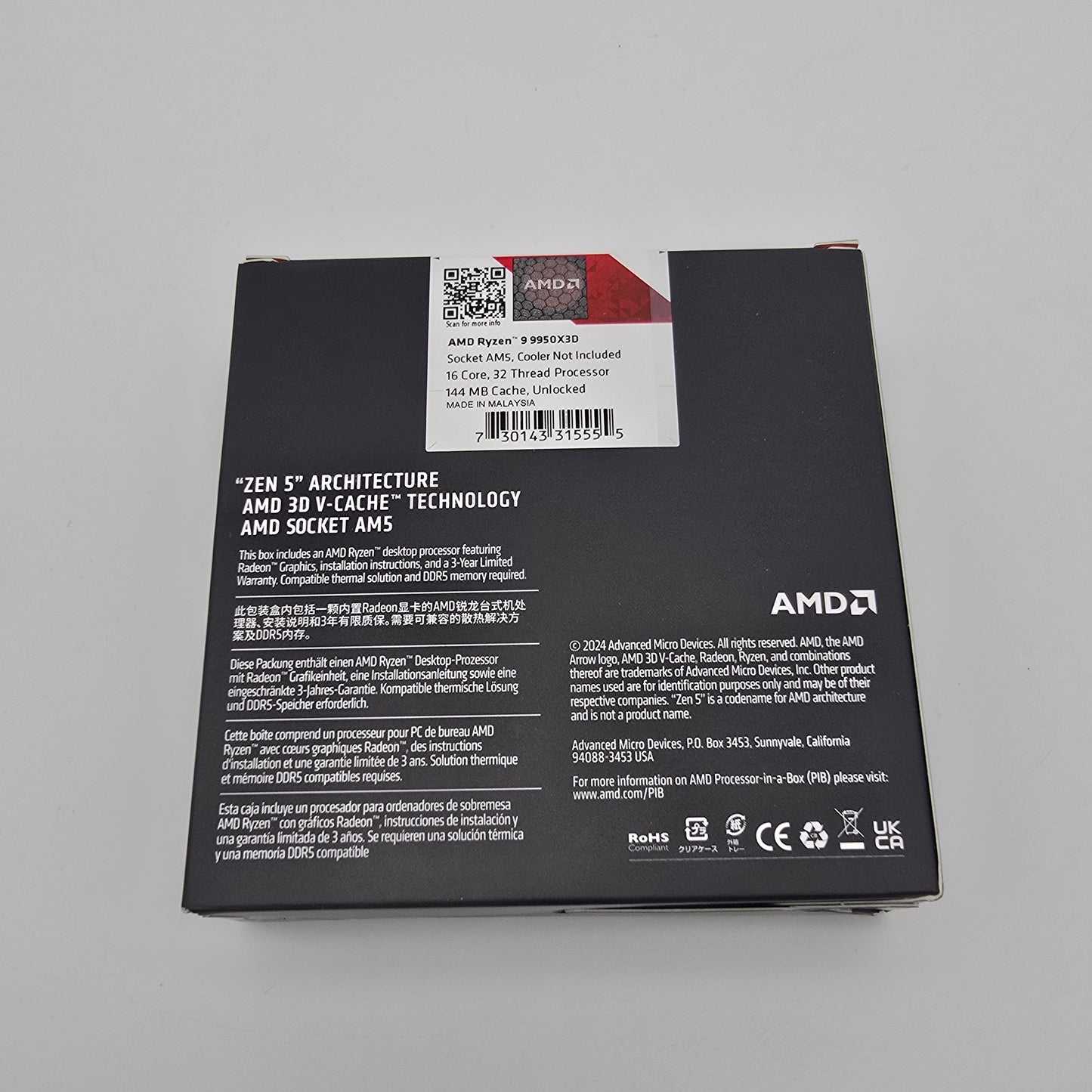 AMD Ryzen 9 9950X3D, Gaming Desktop Processor CPU
