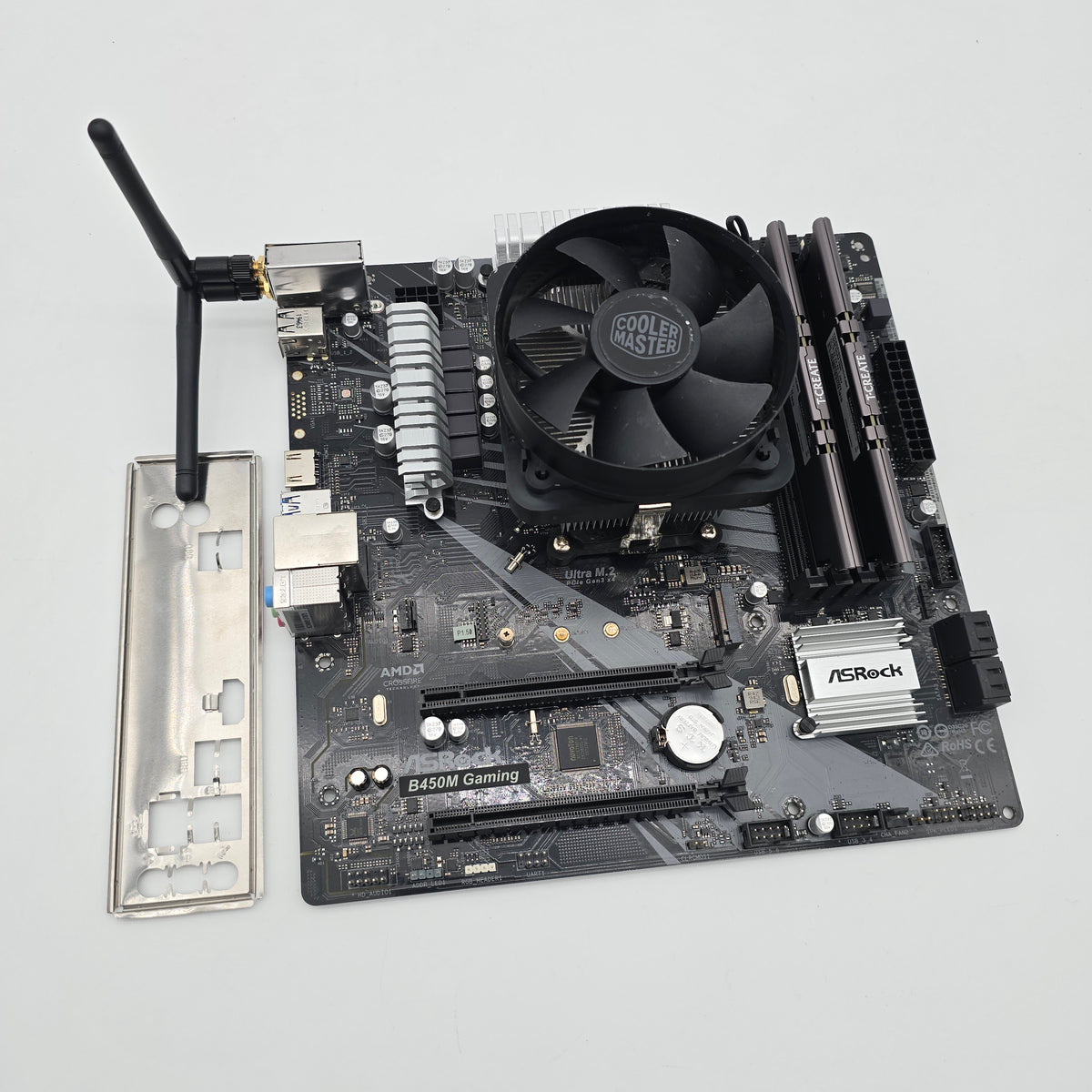 ASRock B450M Gaming Motherboard, AMD Ryzen 7 2700X CPU, 32GB T-Create DDR4 3600MHz RAM Combo