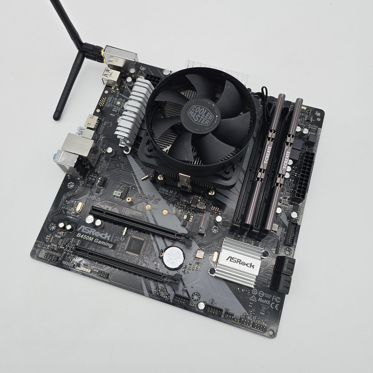 ASRock B450M Gaming Motherboard, AMD Ryzen 7 2700X CPU, 32GB T-Create DDR4 3600MHz RAM Combo